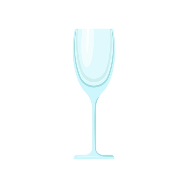 Empty glass for alcoholic drinks Vector object on a white background Isolate