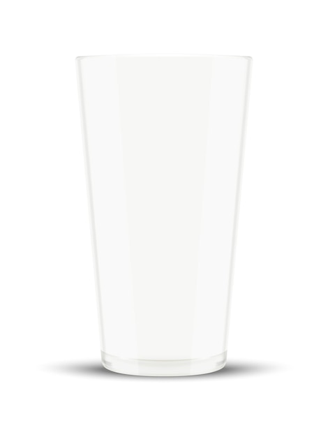 Vector empty glass isolated on white