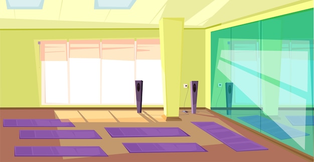 Vector empty gym illustration illustration