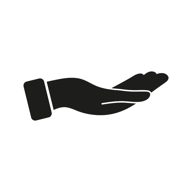 Empty hand for presenting different icons vector element