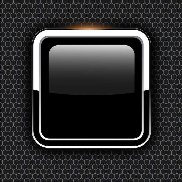 Empty icon with chrome metal frame