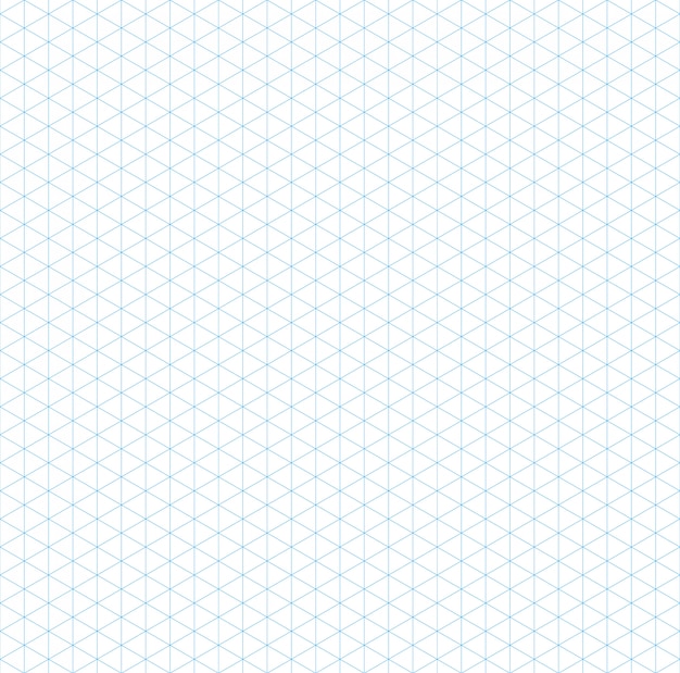 Empty isometric grid seamless pattern