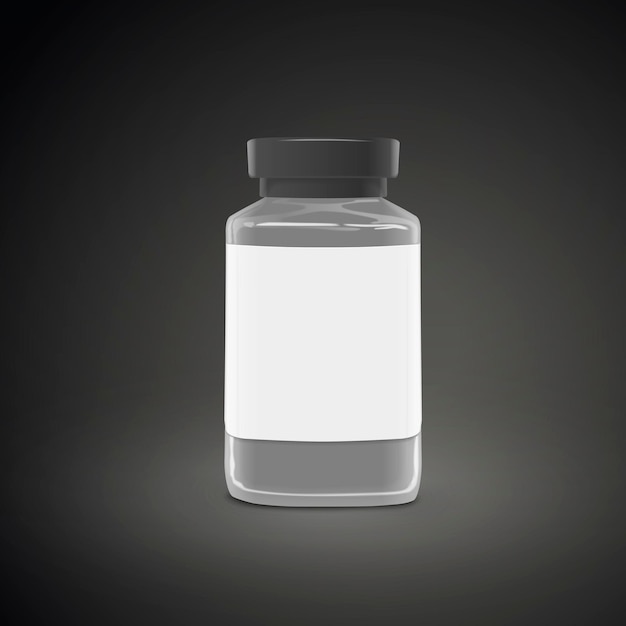 Vector empty jar with label