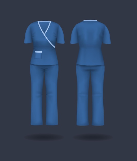 empty lab uniform, doctor medical laboratory clothes on transparent background isolated mockup vector