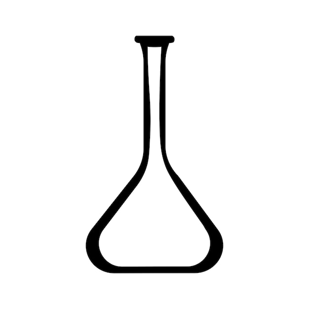 Vector empty laboratory flask vector icon