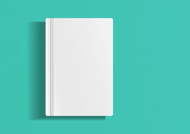 Empty magazine, album or book template.