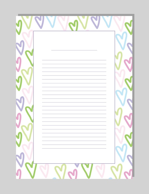 Empty Note template page with lines