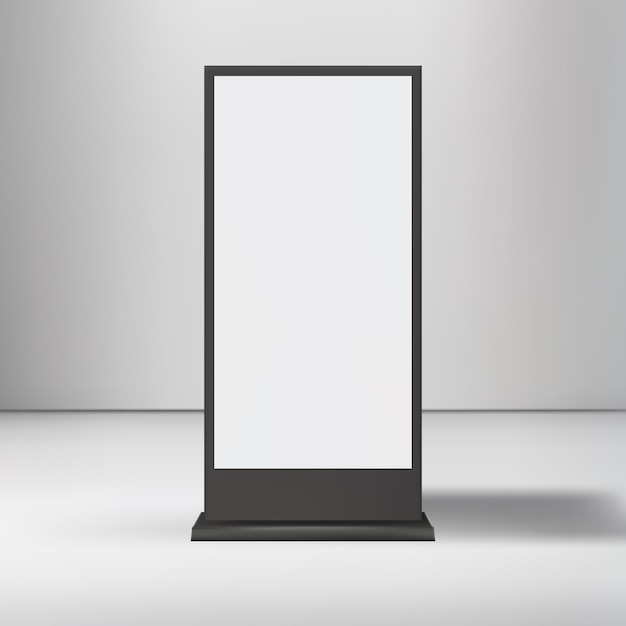 Vector empty outdoor advertising billboard mockup