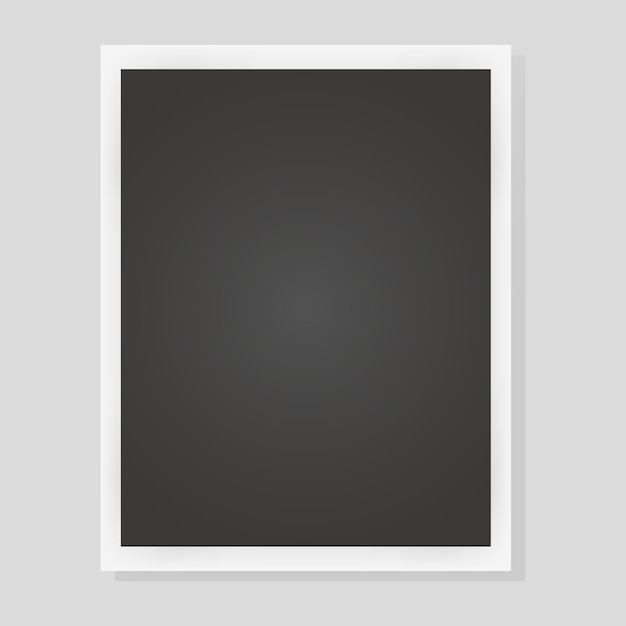 Vector empty photo frame portrait mode