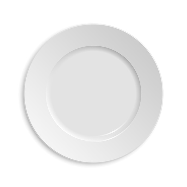 Empty plate. isolated on white background.