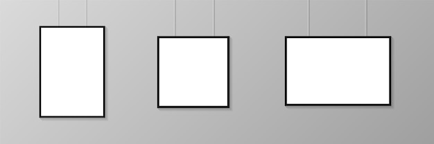 ベクトル 空のポスターフレームがぶら下がっています