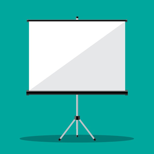Empty projection screen,