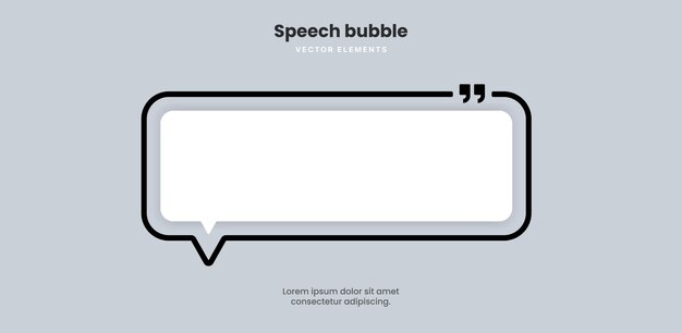 Empty quote box frame template texting quote and info boxes speech balloon bubble blog quotes symbol