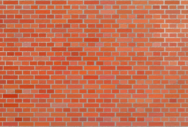 Empty Red Brick Wall Texture Background Vector illustration