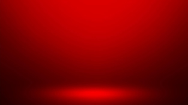 Vector empty red color studio room background can use for background and product display