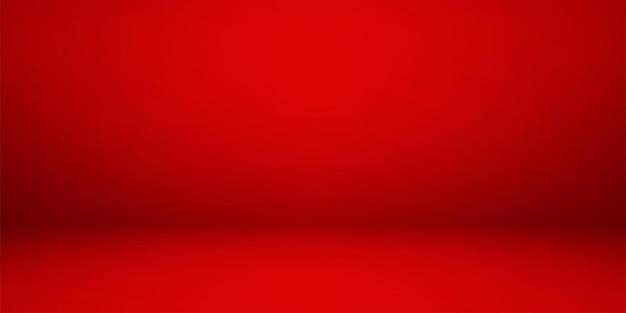 Vector empty red studio room used as background for display your products