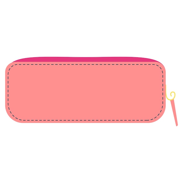 Empty school pencil case Vector flat illustration