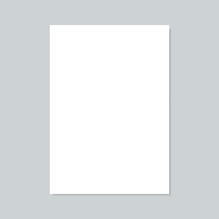 Vector empty sheet of paper a4 with a shadow.