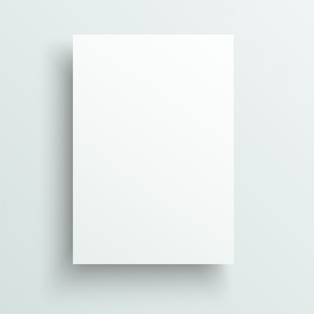 Vector empty sheet of paper template