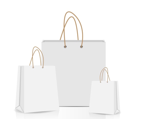 広告とブランディングベクトルillustraのための空のショッピングバッグ