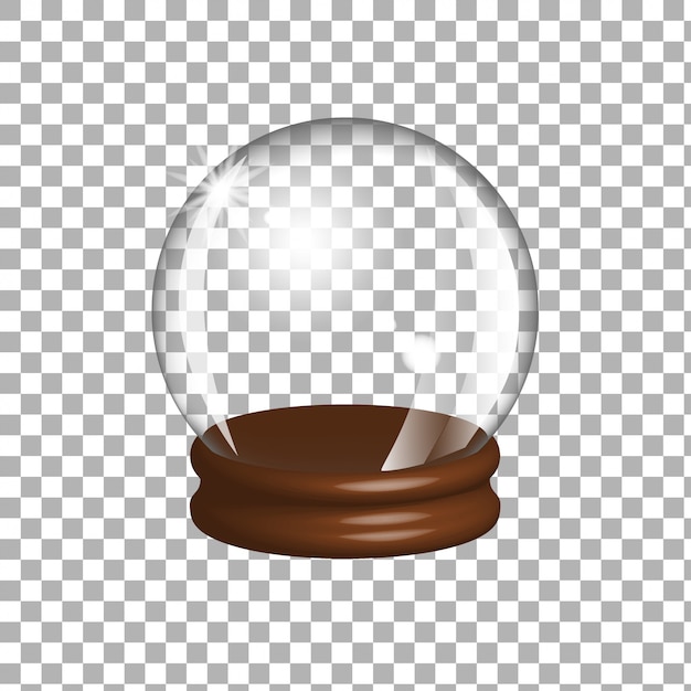 Vector empty snow globe