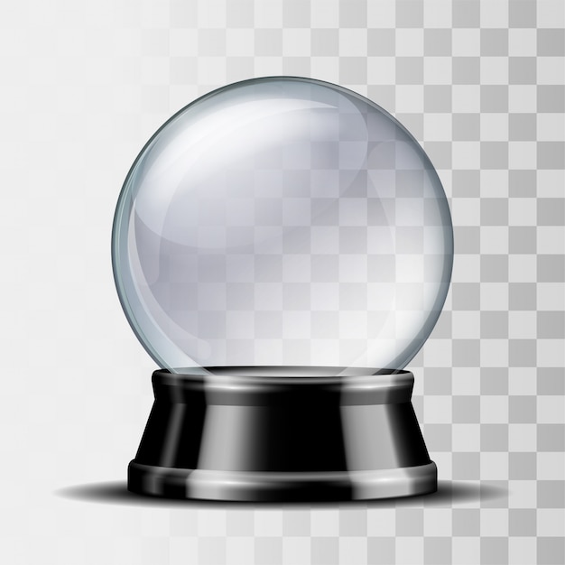 Vector empty snow globe.