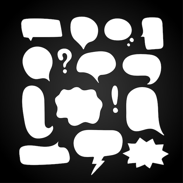 Empty speech bubble design collection