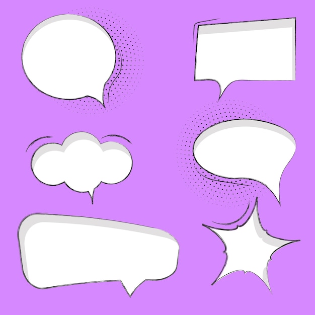 Empty speech bubble in vector illustration