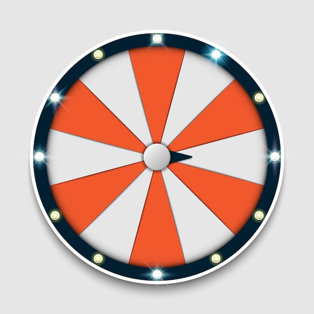 Empty spinning fortune wheel lucky roulette online promotion events