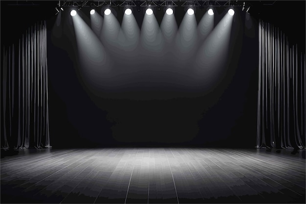 empty stage with spotlights 3 d renderingempty stage with spotlights 3 d renderingdark empty stage