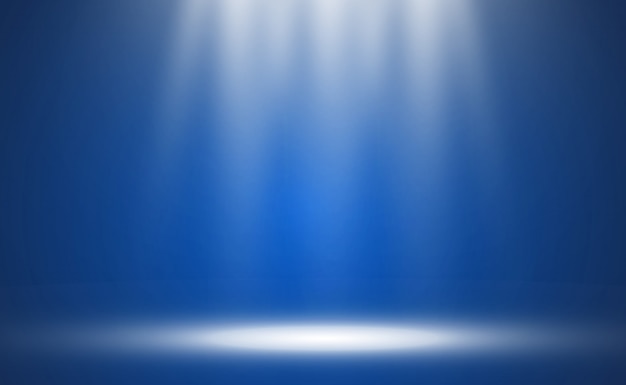 Vector empty stage with spotlights. lighting devices on a transparent background.