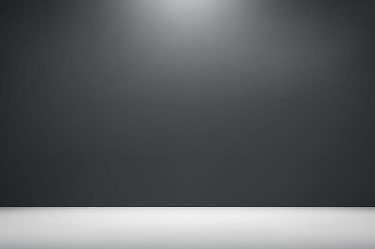 Vector empty studio background with dark wall