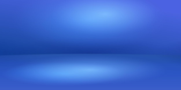 Vector empty studio background with soft lighting in blue colors