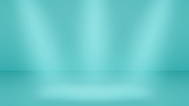 Vector empty studio background with soft lighting in light blue colors