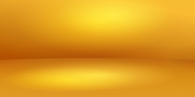 Vector empty studio background with soft lighting in yellow colors