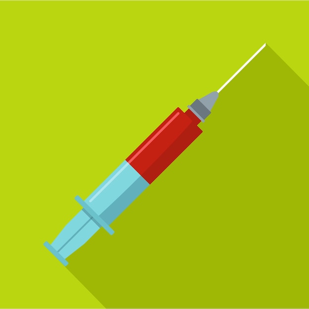 Empty syringe icon Flat illustration of empty syringe vector icon for web