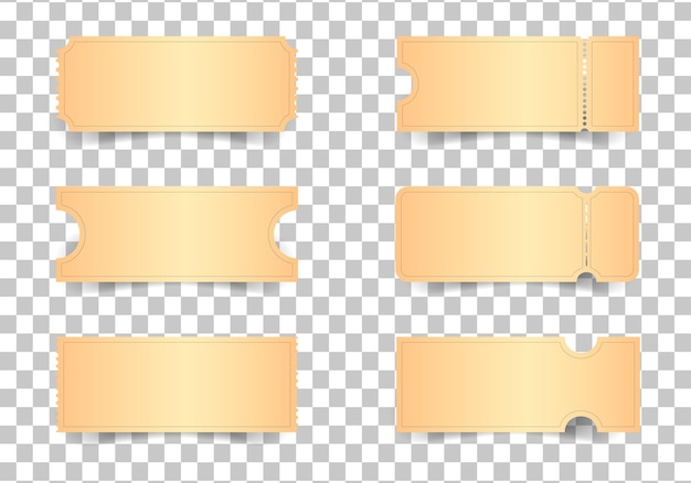 Vettore set di biglietti vuoti