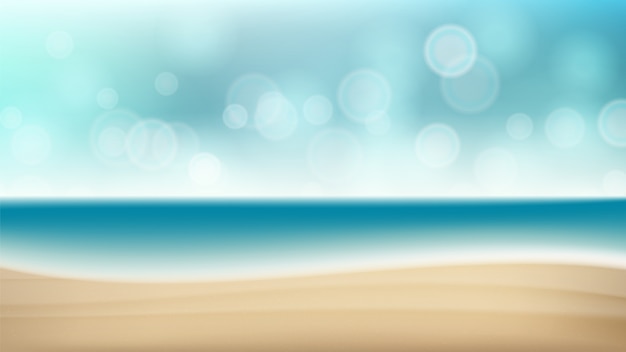 Vector empty tropical beach seascape tropical