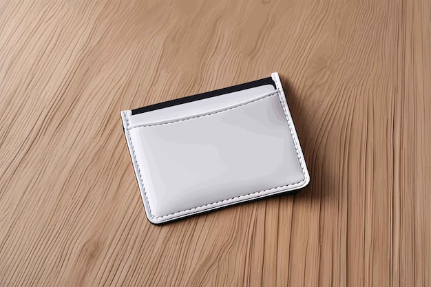 Vector empty wallet on wooden backgroundempty wallet on wooden background