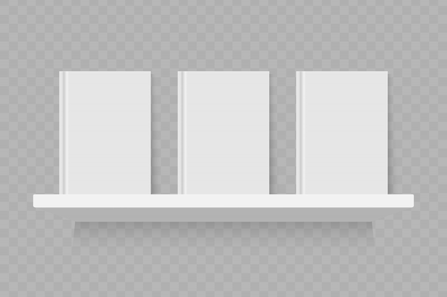 ベクトル 棚の上の空の白い本
