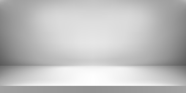 Vector empty white color studio. room background. product display with copy space for display of content .  illustration