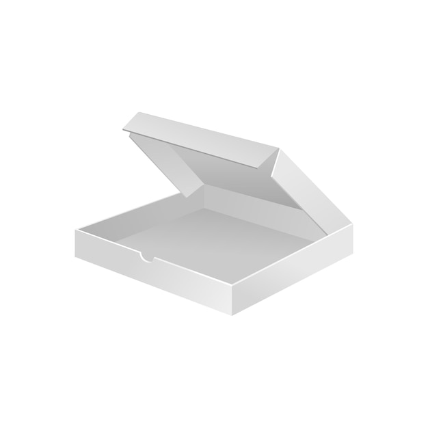 Vector empty white small box realistic on a white background