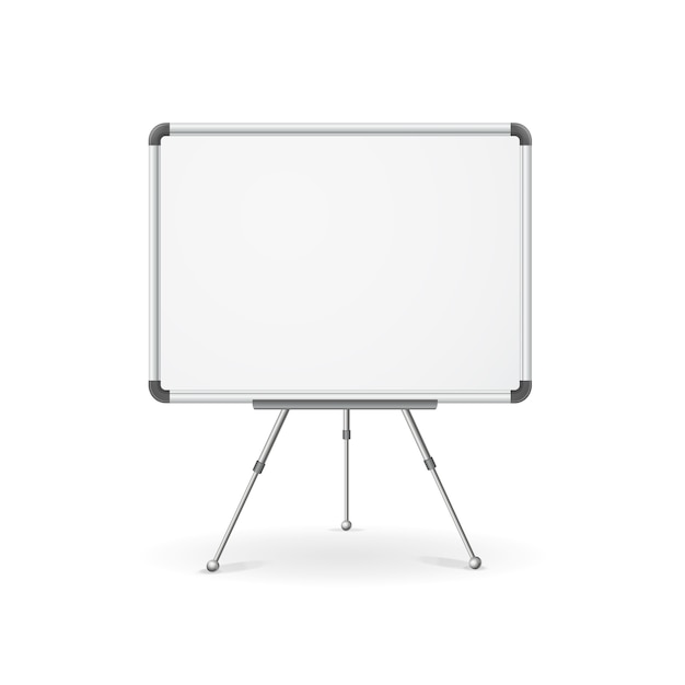 Premium Vector  Blank whiteboard on easel stand