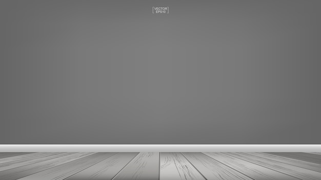 Empty wooden room space background. Interior abstract background for design and decoration