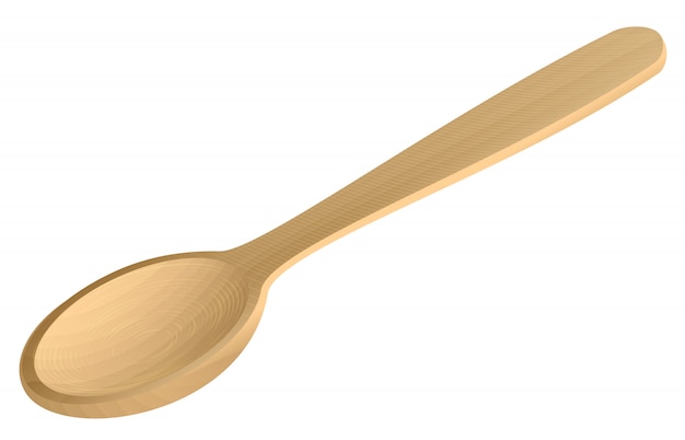 Empty wooden spoon