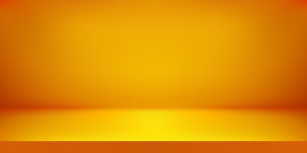 Vector empty yellow color studio for display of content design