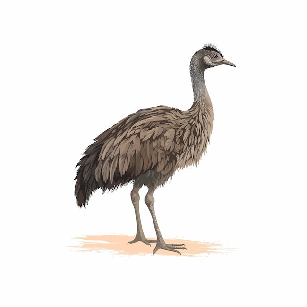 emu vector is illustrated on a plain white background