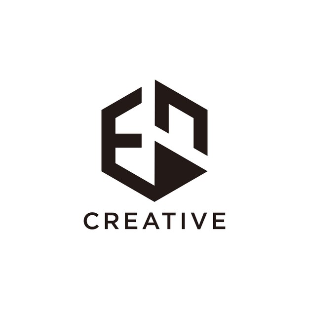 EN Letter moderne initiële creatieve monogram typografie logo