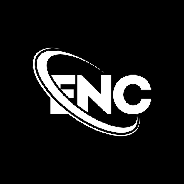 ベクトル enc ロゴ enc 文字 enc 字母 ロゴ デザイン イニシャル enc 円と大文字でリンクされたロゴ enc テクノロジービジネスと不動産ブランドのタイポグラフィー