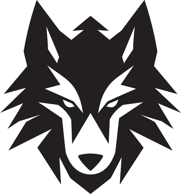 Premium Vector | Enchanting black and white wolf art